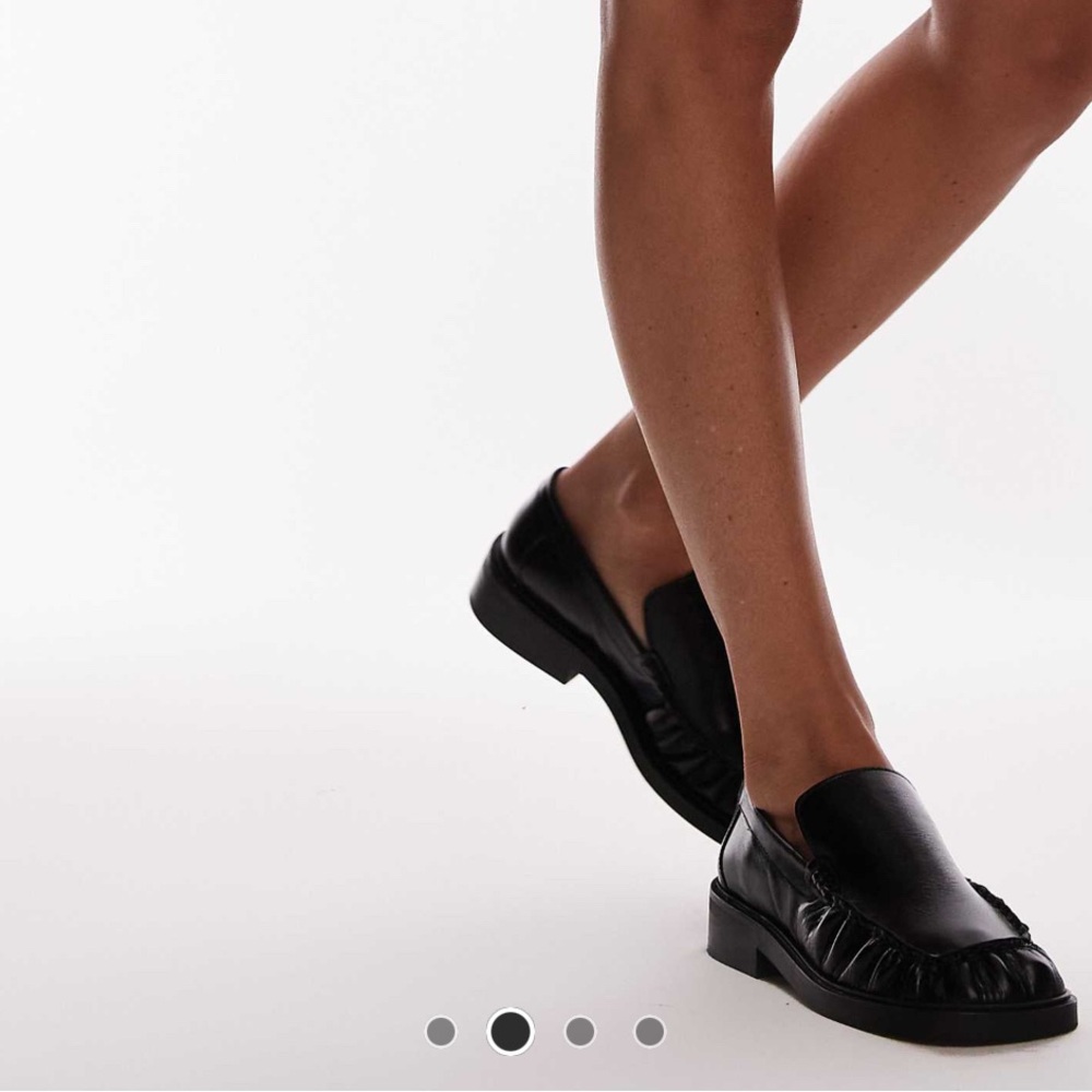 Topshop Clover premium Leather Loafers - Picture 3 of 3